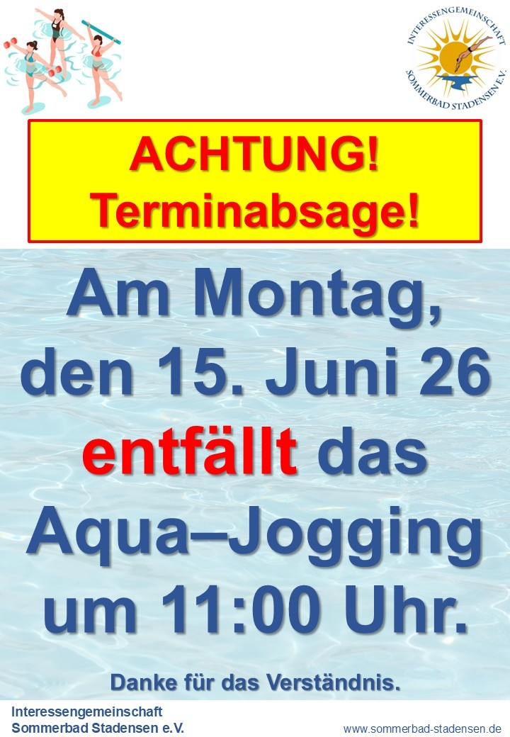 Aushang_Aquajogging_Terminabsage_20260615